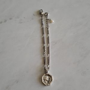 Brighton Peace Angel Dove Silver Pendant Bracelet